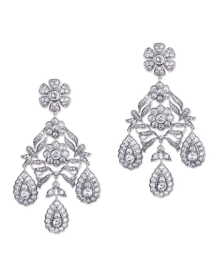 Cz By Kenneth Jay Lane - Chandelier Clip Earring