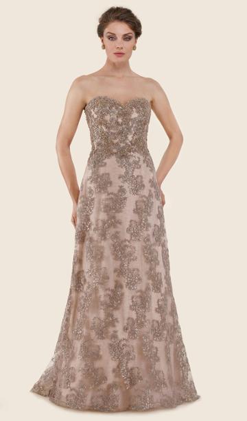 Rina Di Montella - Rd2627 Strapless Lace Sweetheart A-line Gown