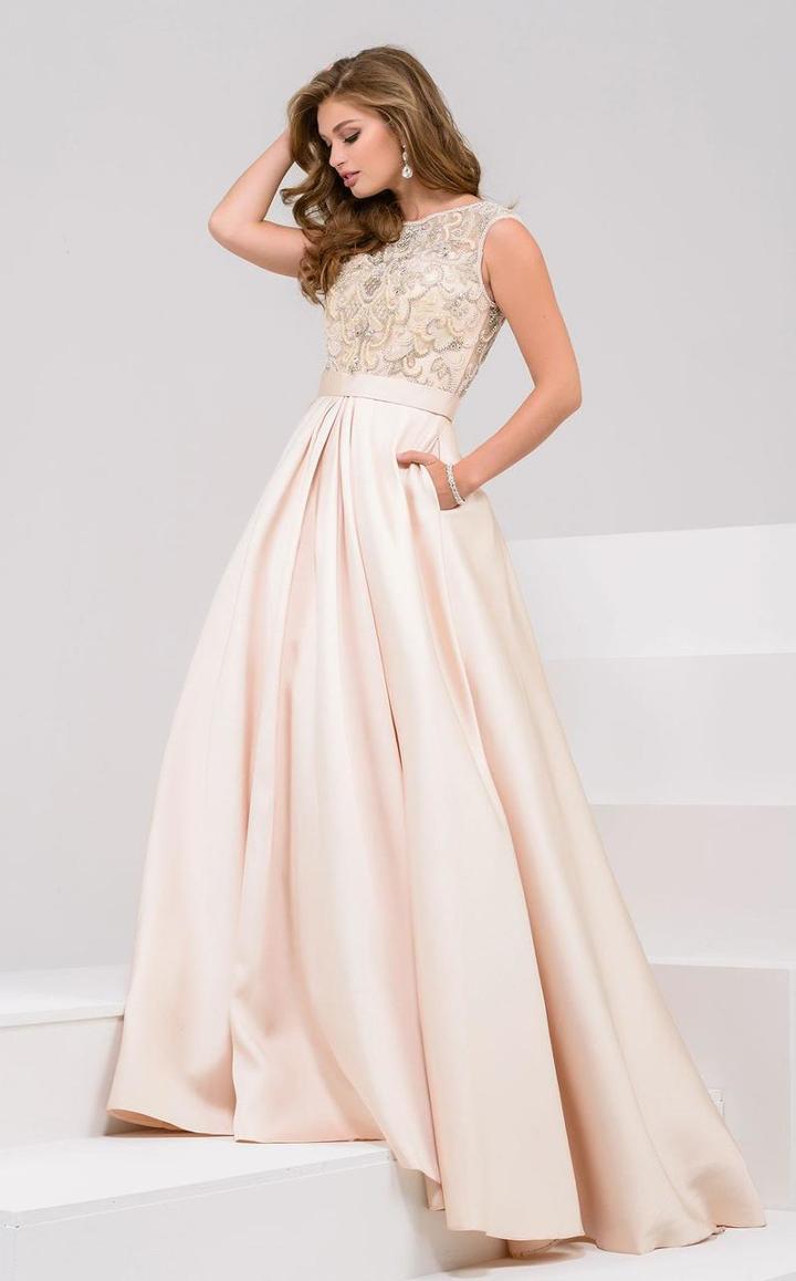 Jovani - 26976 Lace Illusion Bateau A-line Dress