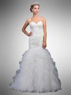 Dancing Queen - 37 Strapless Ruffled Trumpet Bridal Gown