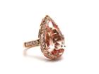 Tresor Collection - Morganite And Diamond Ring In 18kt Rose Gold