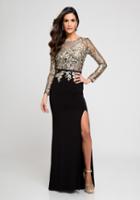 Terani Couture - Embellished Jewel Neck Sheath Dress 1723e4290w