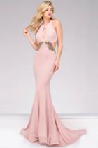 Jovani - Jvn49374 Strappy Halter Fitted Dress