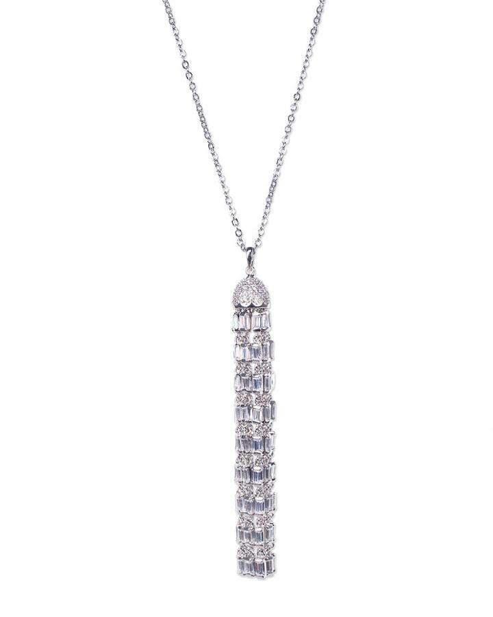 Cz By Kenneth Jay Lane - Tassel Necklace