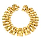 Ben-amun - Gold Round Pyramid Necklace