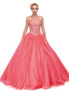 Dancing Queen - Halter Neck Embellished Bodice Ball Gown 1147