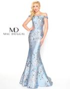 Mac Duggal - 2057r Fitted Off-shoulder Trumpet Evening Gown