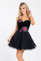 Rachel Allan Short - 4502 Floral Sweetheart A-line Dress