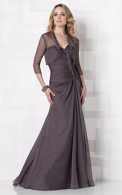 Cameron Blake By Mon Cheri - 212680 Long Dress In Charcoal