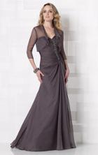 Cameron Blake By Mon Cheri - 212680 Long Dress In Charcoal