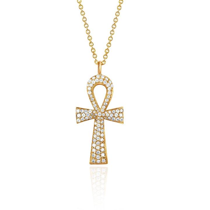 Logan Hollowell - New! Eternal Ankh Full Pav Necklace