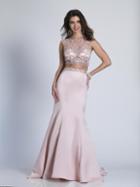 Dave & Johnny - 3432 Embellished Two Piece Mermaid Dress