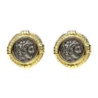 Ben-amun - Roman Coin Button Earrings