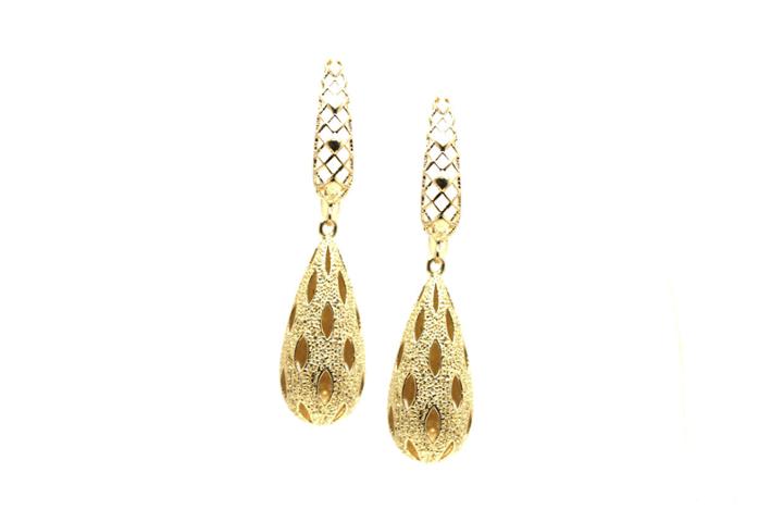 Tresor Collection - Lattice Dangling Briolette Earrings In 18k Yg 4451830916
