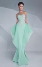 Mnm Couture - Strapless Crystal Adorned Gown G0597