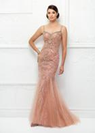Ivonne D For Mon Cheri - 118d11 Beaded Sweetheart Tulle Trumpet Dress