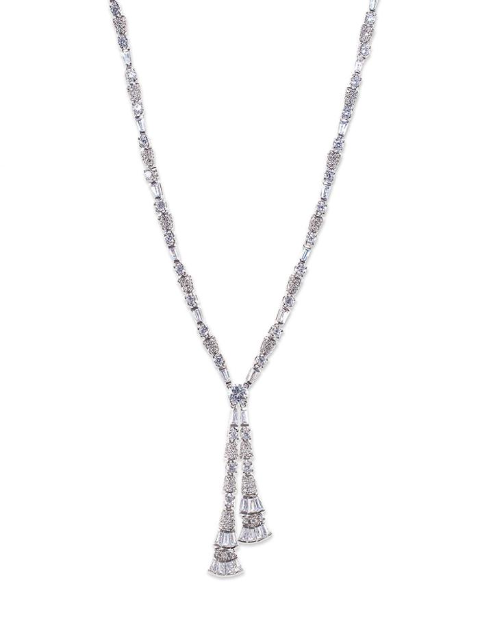 Cz By Kenneth Jay Lane - Deco Fringe Necklace