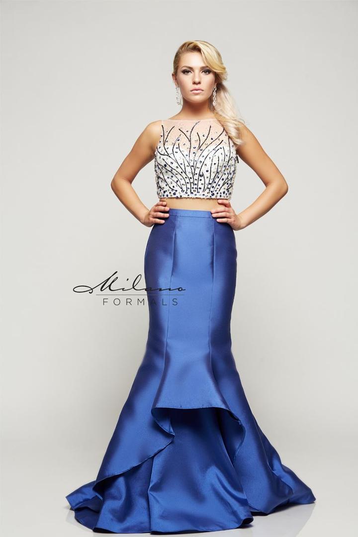 Milano Formals - Glorious Two-piece Ruffled Mermaid Gown E1988