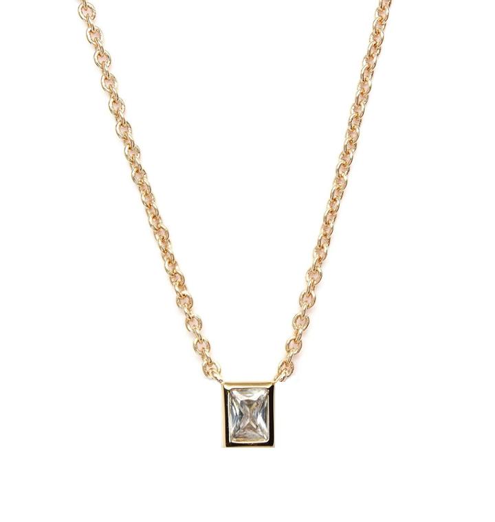 Rachael Ryen - Mini Baguette Necklace Gold
