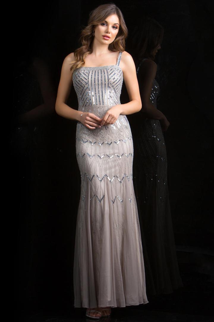 Scala - 48842 Shimmering Sequin-adorned Sheath Gown