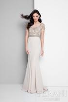 Terani Evening - Beaded Detailed Bodice Cap Sleeve Mother Of The Bride Dress 1711m3402