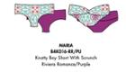 Nicolita Swimwear - New! Knotty Reversible Bikini Boy Short With Scrunch In Riviera Romance/purple