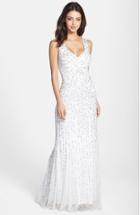 Aidan Mattox - 54456430 Sequin Adorned Sleeveless Long Dress In Ivory
