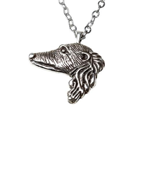 Femme Metale Jewelry - Borzoi Dog Pendant Necklace
