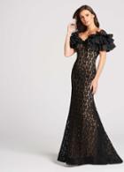 Ellie Wilde - Ew118078 Ruffled Off Shoulder Fitted Dress