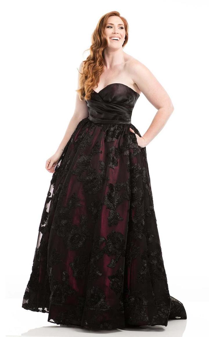 Johnathan Kayne - 7007k Strapless Sweetheart Lace Ballgown