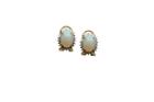 Tresor Collection - 18kt Yellow Gold Earring With Ethopien Opal Oval & Diamond