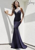 Jasz Couture - 6289 Fitted High Halter Trumpet Gown
