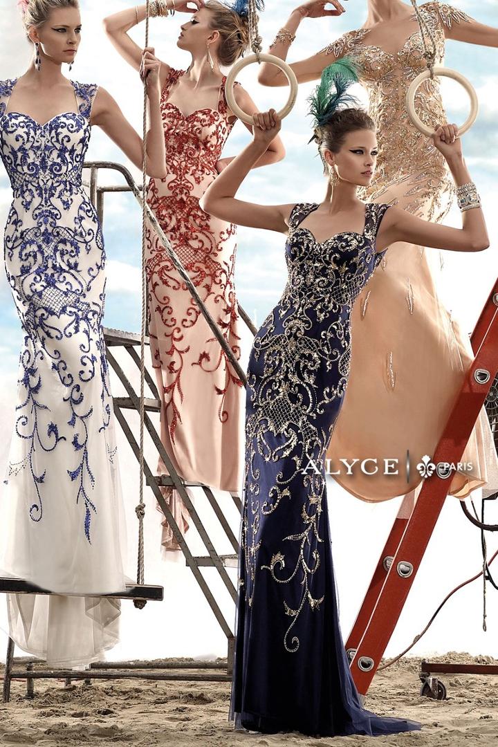 Alyce Paris Claudine - 2429 Dress In Navy Gold
