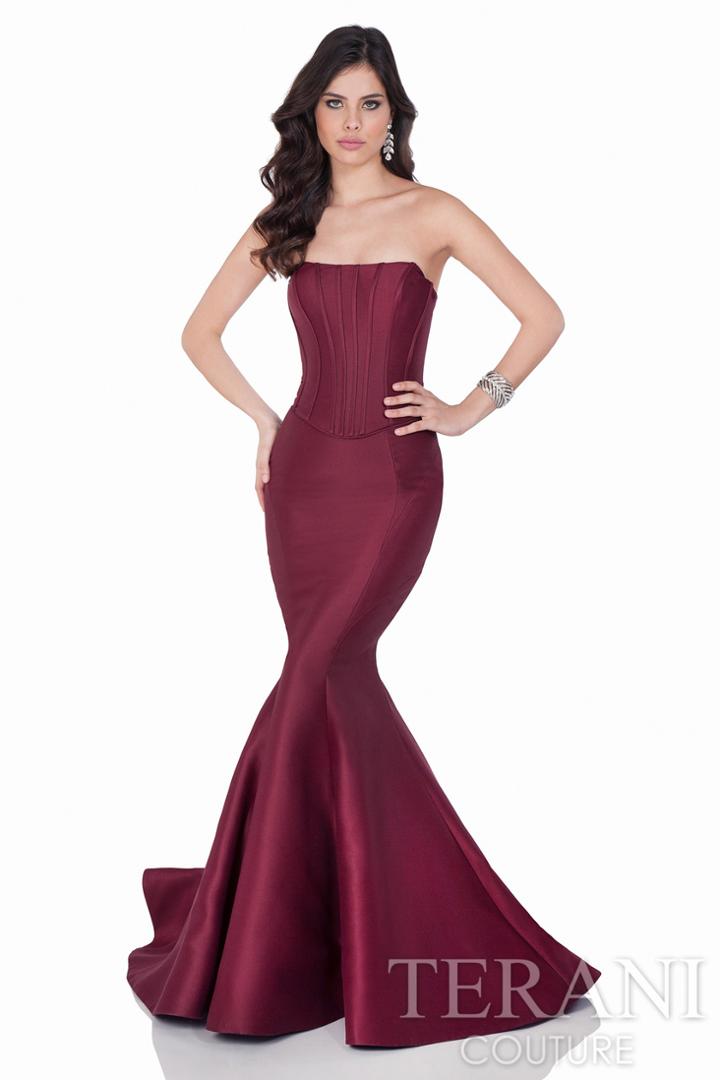Terani Evening - Tailored Boned Corset Mermaid Gown 1622e1561