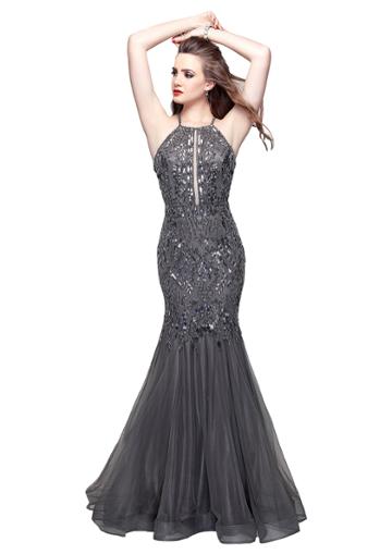 Primavera Couture - 3004 Bejeweled Halter Mermaid Dress