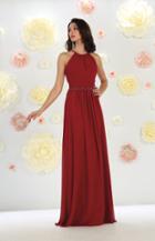May Queen - Crisscross Ruched Fitted Evening Dress