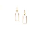 Tresor Collection - 18k Yellow Gold Earring With Rose Quartz And Champagne Diamond