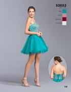 Aspeed - S2053 Embellished Sweetheart A-line Homecoming Dress