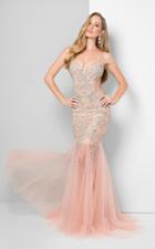Terani Couture - Ravishing Crystal-encrusted V-neck Mermaid Gown 1712p2492