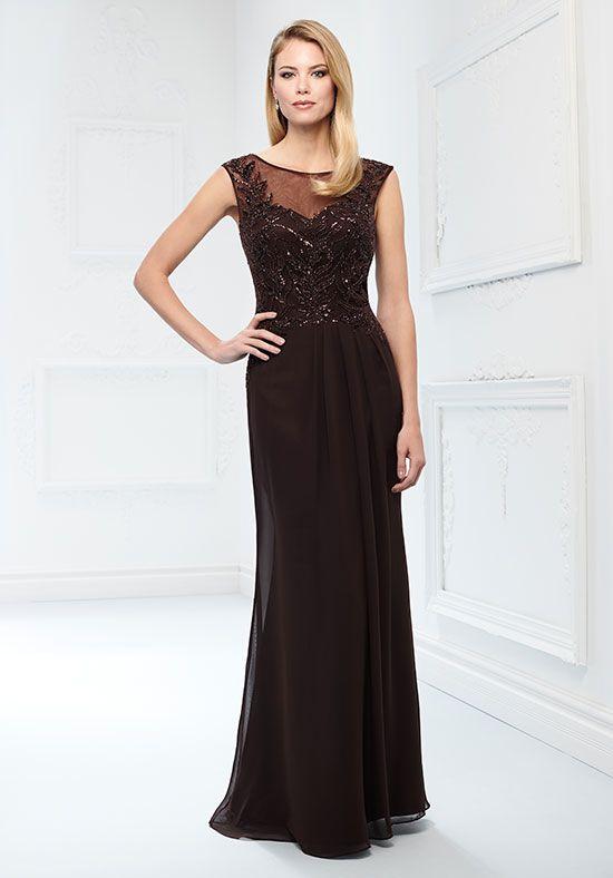 Montage By Mon Cheri - 218913 Embellished Illusion Bateau Sheath Dress