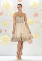 May Queen - Rq7476 Sparkling Embroidered Sweetheart Cocktail Dress