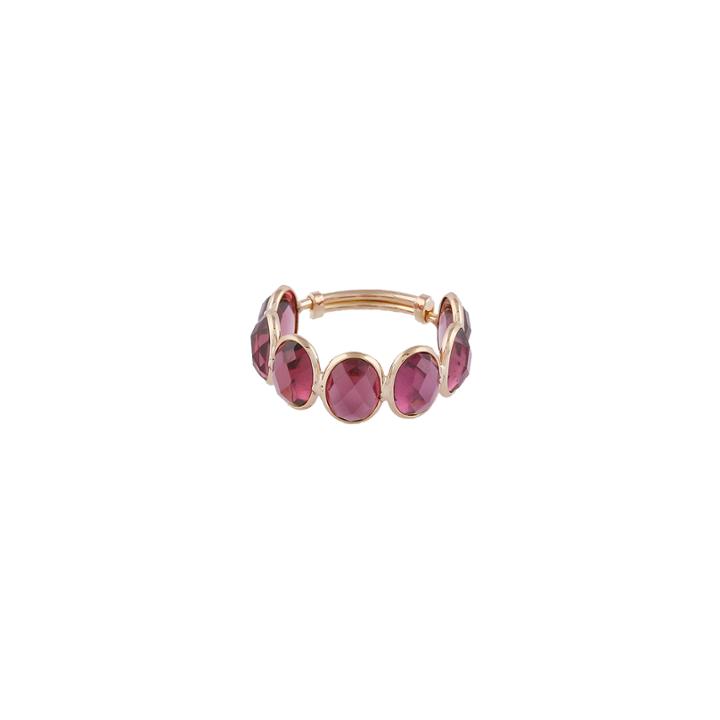 Tresor Collection - Rhodolite Oval Ring Band In 18k Yg