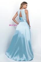 Blush - Embellished High Low A-line Dress With Removable Top 11227