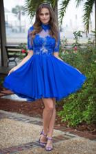 Colors Dress - 1763 Charming Lace Illusion Cocktail Dress