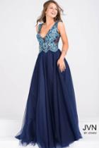 Jovani - Neck Fit And Flare Prom Ballgown Jvn48647