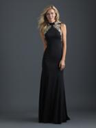 Madison James - 18-638 Fitted High Neck Evening Dress