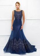 Ivonne D For Mon Cheri - 118d14 Two Piece Sequined Lace Dress