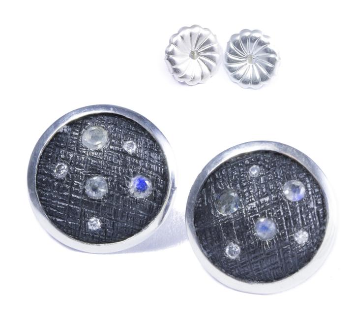 Nina Nguyen Jewelry - Petite Round Oxidized Studs