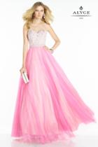 Alyce Paris - 6610 Long Dress In Bright Pink Nude