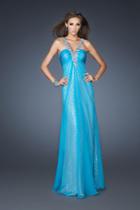 La Femme - 18985 Sequined Halter Chiffon Dress